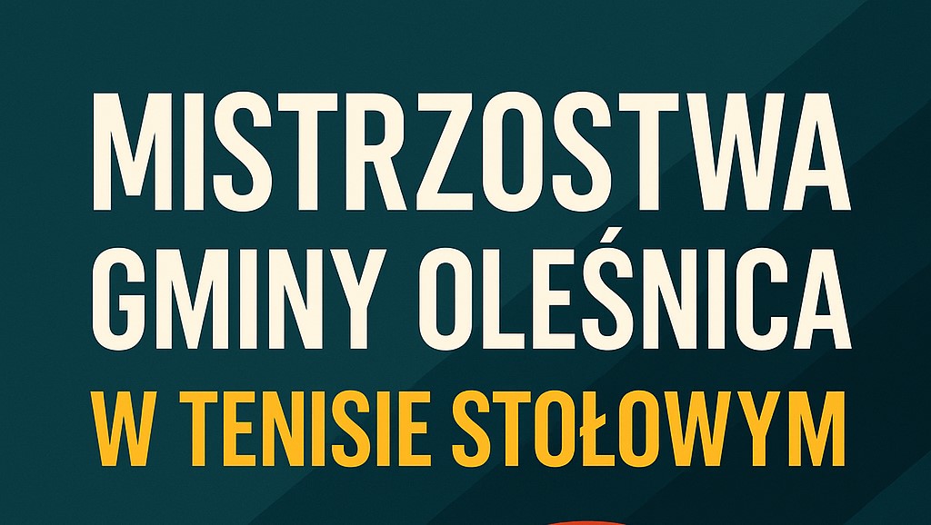 Mistrzostwa gminy Oleśnica w tenisie stołowym